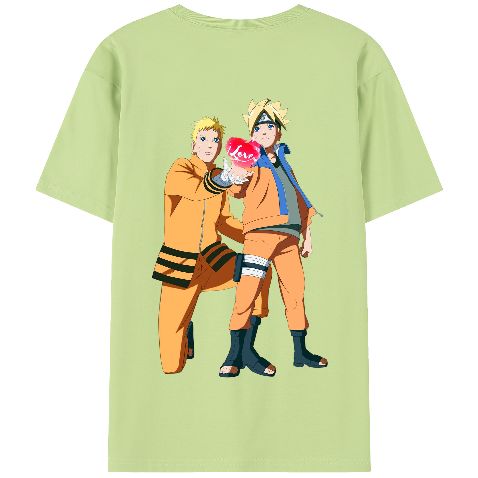 （画像用） NARUTO -ナルト- うずまき ボルト Uzumaki Boruto 綿100％半袖Tシャツ（背面プリント）
